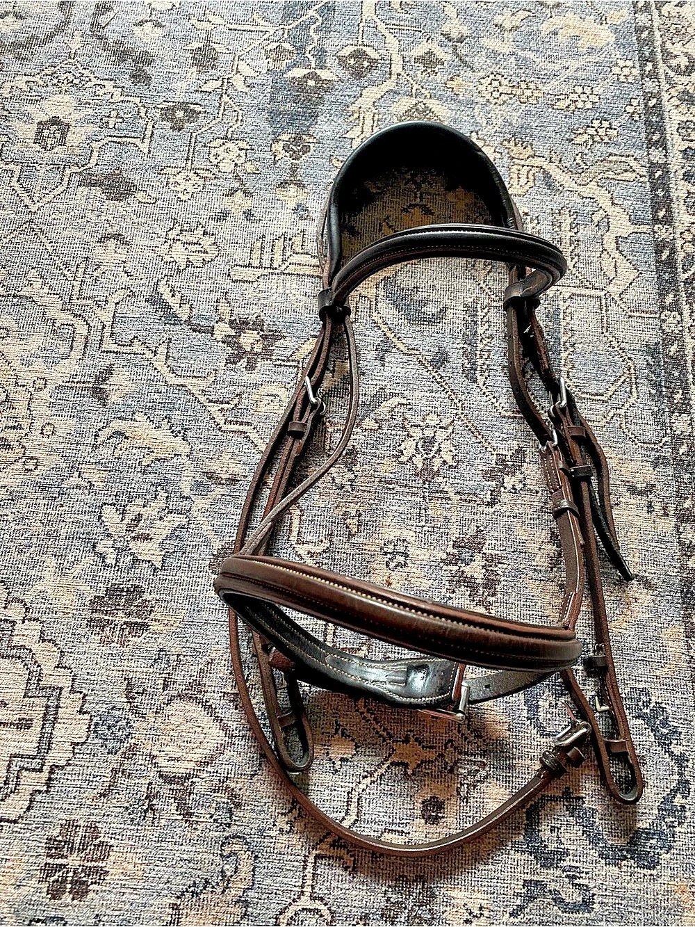 Devoucoux horse pony equestrian bridle Leather Brown